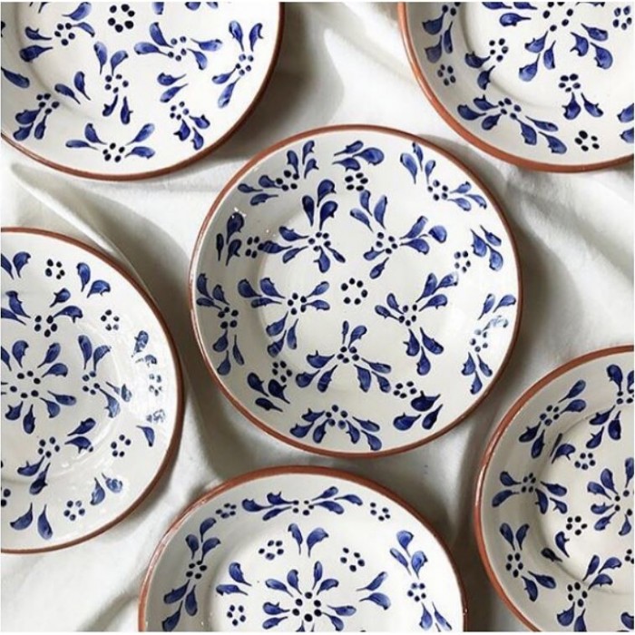 AZUL - A Loja da Cerâmica - Grande Assiette Fleur Bleue