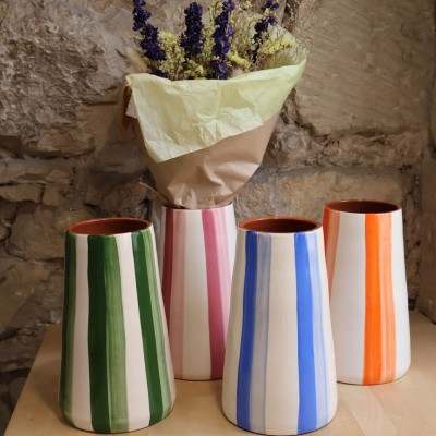 AZUL Concept Store | A Loja da Cerâmica | Très grand vase vulcão lignes claires / foncées