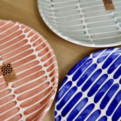 AZUL Concept Store | Casa Cubista | Assiette trait en terre cuite artisanale