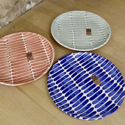 AZUL Concept Store | Casa Cubista | Assiette trait en terre cuite artisanale