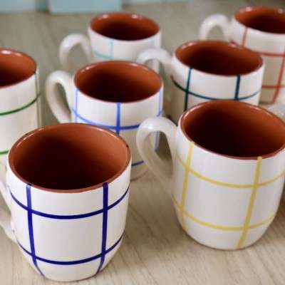 AZUL Concept Store | A Loja da Cerâmica | Petit mug arrondi quadrillé