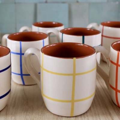 AZUL Concept Store | A Loja da Cerâmica | Petit mug arrondi quadrillé