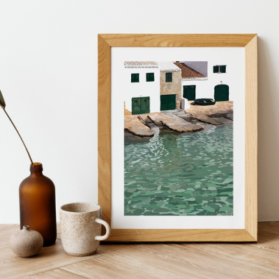 AZUL Concept Store | Nura Art | Cala Alcaufar - Illustration par Nura Art