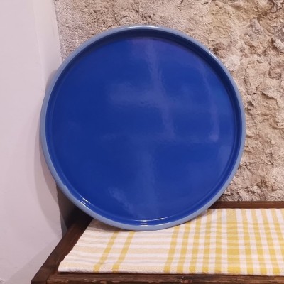 AZUL Concept Store | Elifle | Plateau 32cm émaillé Cobalt & Bleu